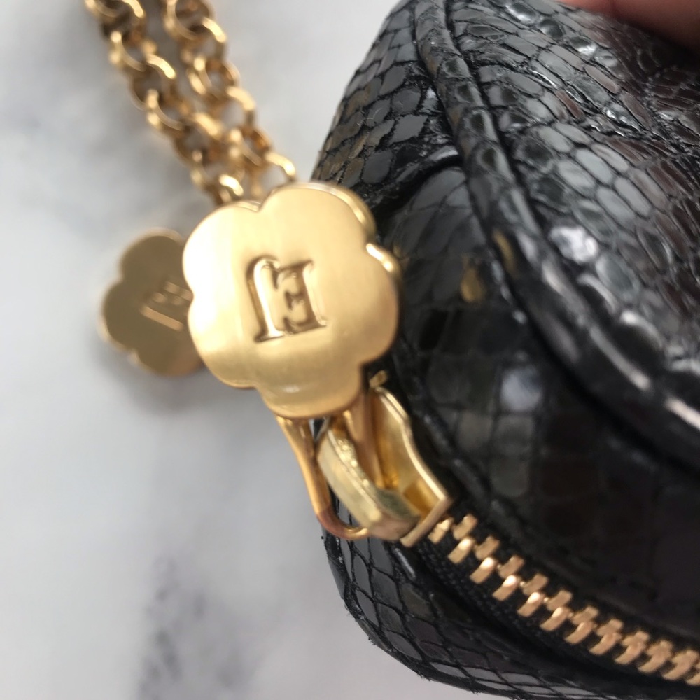 Eric Javits Python Leather Wristlet - image 4